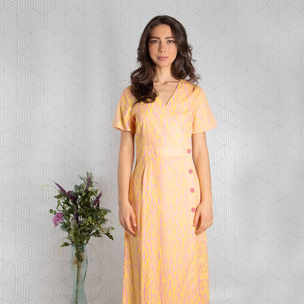 Zebra Print Wrap Dress (Dot & Stripe)